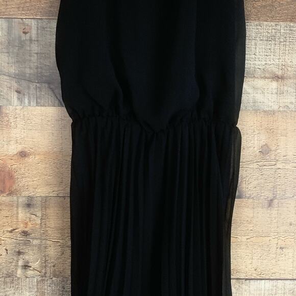 Tart Downey Sheer Chiffon Sleeveless Racerback Maxi Dress Solid Black Size XS - Picture 4 of 10